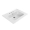 Rectangular White Ceramic Wall Mounted Sink